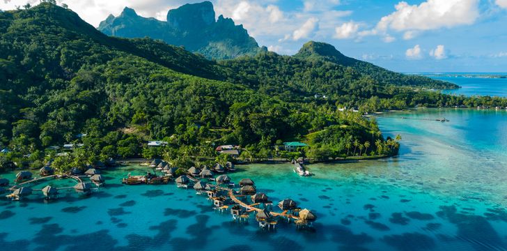 Tahiti French Polynesia Beautiful Stilted Resorts