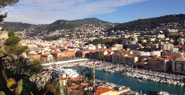 A gorgeous view of the port in Nice from above